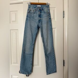 Zara Light Blue Straight Leg Jeans